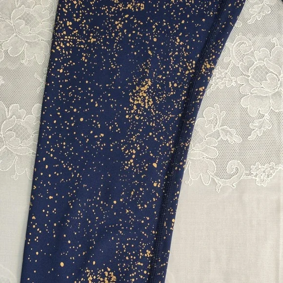 Zyia Acive Blue Gold Leggings Lightweight Womens Size 6/8 - Picture 9 of 9